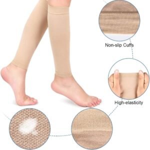 Compression Socks, 20-30mmHg Calf Compression Sleeves, Footless Compressed Socks...