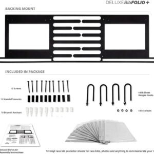 Gone For a Run Deluxe BibFOLIO+ Race Bib & Medal Display | Wall Mounted Medal Ha...