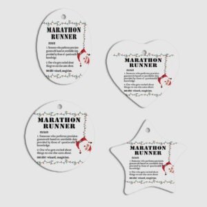 Christmas Ornaments Customizable OR32 - Marathon Runner Ornament 2024, Marathon ...