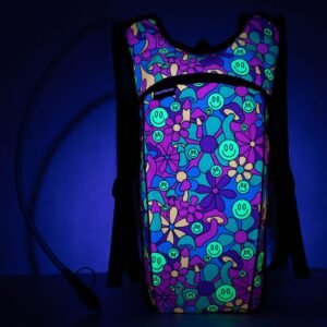 iHeartRaves Hydration Pack Cute Holographic Rave Water Backpack Hydropack 2 L - ...
