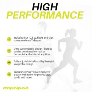 Amphipod RunLite Xtech 4 Plus Hydration Belt … (Green)