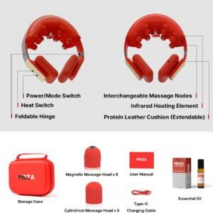 Neck Massager for Pain Relief Deep Tissue, Essential Oil Shiatsu Vibrating Neck ...