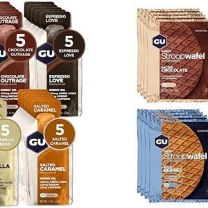 GU Energy Original Sports Nutrition Energy Gel, 24-Count, Assorted Indulgent Fla...