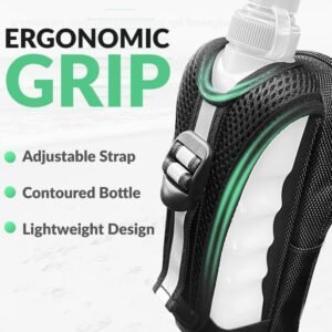 HydroBlast Handheld Running Water Bottle 12 oz of Quick Hydration for Long Dista...