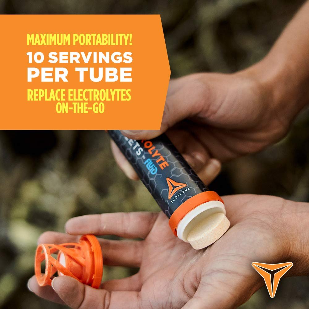 Fluid Tactical- Effervescent Hydration Tablets, Electrolyte Replacement & Dehydr...