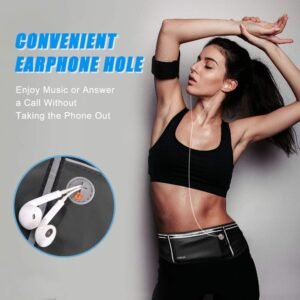 Running Belt Fanny Pack Black Polyester One Size