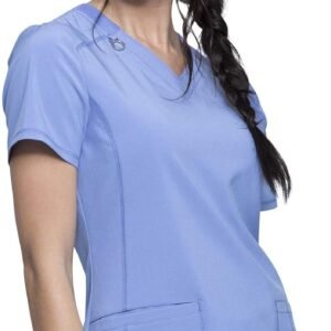 Infinity Medical Scrub Top for Women Contemporary Fit, V-Neck with 2 Pockets, Mo...