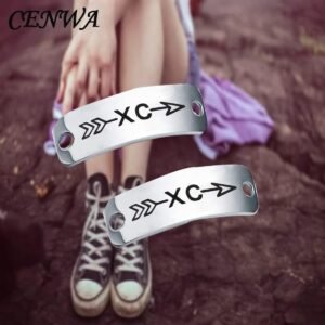 CENWA Shoe Lace Tag Cross Country Gift XC Inspirational Trainer Tags Gift for Ru...