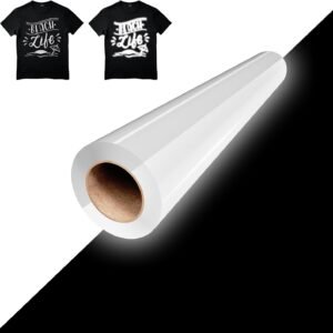 IROHTV Reflective Heat Transfer Vinyl HTV Vinyl Roll, 12"x 10ft Reflective Light...