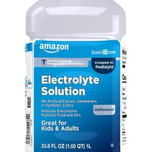 Amazon Basic Care Oral Electrolyte Solution, Unflavored, 33.8 fl oz (Pack of 1)