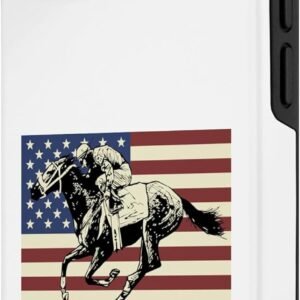 iPhone 15 Pro Patriotic Equine Horse Race USA Horse Racer American Flag Case