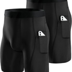 Niksa Compression Shorts Men 2/3 Pack, Compression Underwear for Men Athletic Sh...