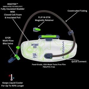 Mazama INTAKE ICE 1.8L Lumbar Insulated Water Hydration Reservoir - Keeps Liquid...