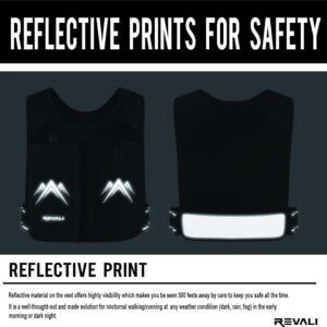 REVALI Running Vest, USA Original Patent, Zip Reflective Running Vests with 500m...