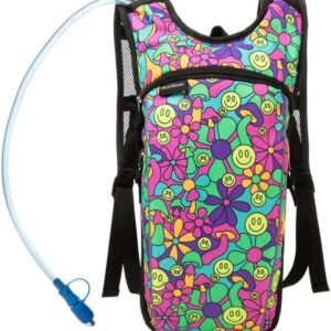 iHeartRaves Hydration Pack Cute Holographic Rave Water Backpack Hydropack 2 L - ...