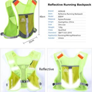 AONIJIE Men Women Ultralight Running Vest Pack Reflective Breathable Hydration B...