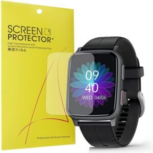 Compatible for FITVII Fitness Tracker Screen Protector, [6 Pack] Full Coverage T...