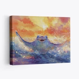 Elivita Stingray Running On The Water Design 1 Wall Decor Canvas Art Print Home ...