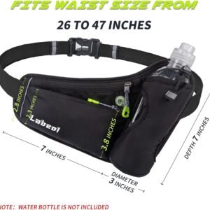 Labeol Waist Pack, Waterproof Hydration Belt with Water Bottle Holder, Adjustabl...