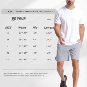 CANGHPGIN 2 Pack Mens Workout Athletic Shorts 7 inch Inseam Quick Dry Hiking Sho...