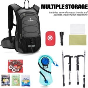 Hydration Backpack with 3L Bladder for Men & Women, Daypack with Thermal Insulat...