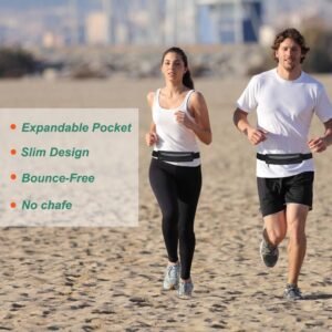 Slim Running Belt Fanny Pack for Men Women, Running Phone Holder Runners Pouch W...