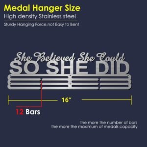 Medal Hanger Holder Display Wall Rack Frame Shelf in 16" long-Medal Hanger Award...