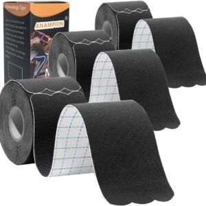 Kinesiology Tape Pro Athletic Sports (3 Rolls,60 Precut Strips) Waterproof Breat...