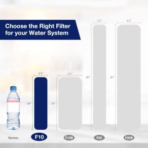 Membrane Solutions 20 Micron Pleated Polyester Sediment Water Filter 10"x2.5" Re...