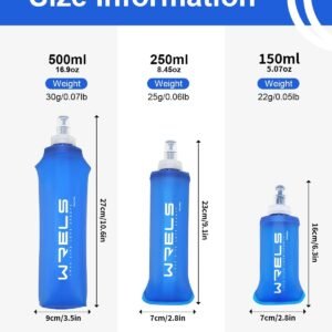 TPU Soft Flask Lightweight Portable Reusable Water Bottle,BPA Free Collapsible F...