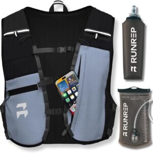 Running Vest for Women and Men with 1.5L Bladder Running Water Bottle, Phone Hol...