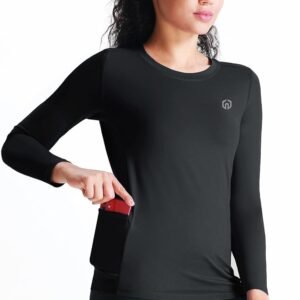 NELEUS Women's 3 Pack Athletic Compression Long Sleeve T Shirt Dry Fit