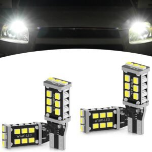 4 PCS T15 Car LED Reversing Light, 2835-15SMD 360 Degree Uniform Lighting Design...