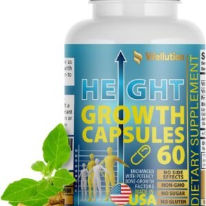 WELLUTION Height Growth Maximizer – Natural Supplement for Bone Strength & Suppo...