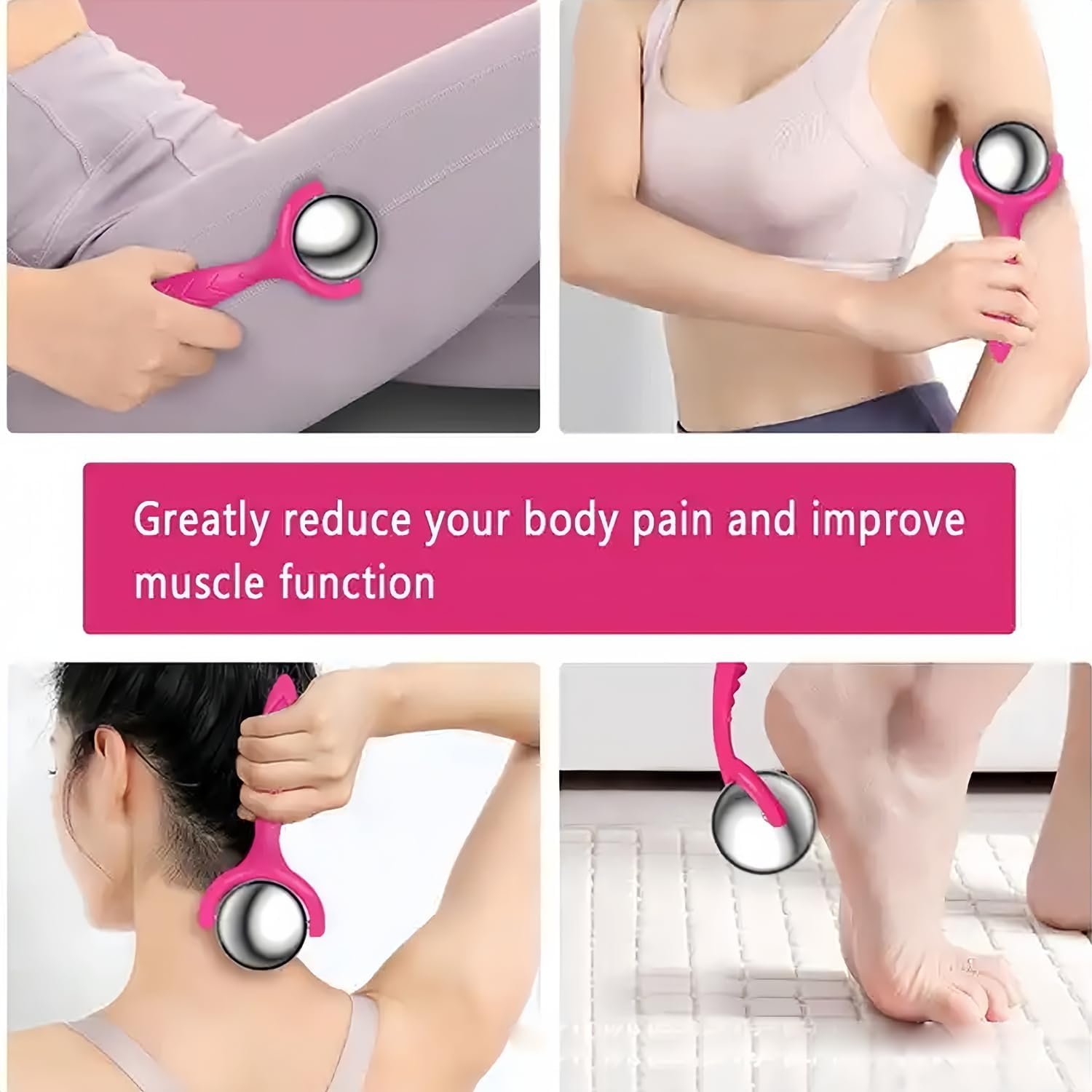 Cryo Roller Ball Cold Massage with Handle, 2.3 Inches Cryosphere Cold Massager I...