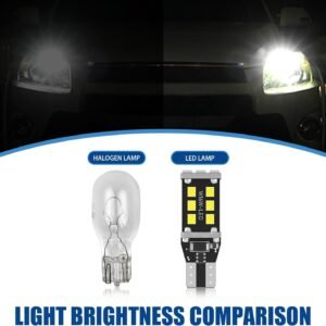 4 PCS T15 Car LED Reversing Light, 2835-15SMD 360 Degree Uniform Lighting Design...