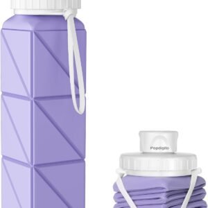 Collapsible Water Bottles,BPA-Free Leak-Proof Silicone Foldable Water Bottle Cup...
