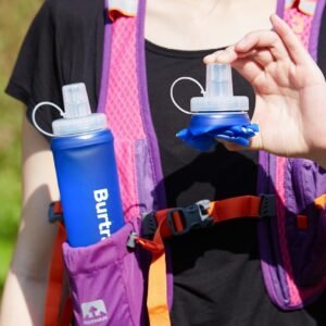 Collapsible Water Bottle Running,(500 ml/17 oz-2Pack) BPA Free TPU Soft Flask Ru...