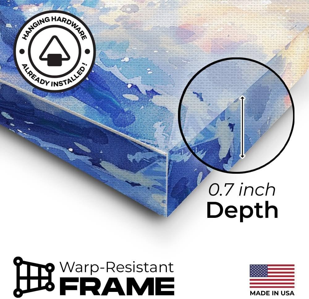 Elivita Stingray Running On The Water Design 1 Wall Decor Canvas Art Print Home ...