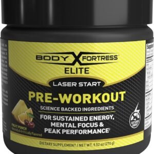 Body Fortress Elite Laser Start Pre-Workout Powder,ZümXR Caffeine for Sustained ...