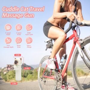 Mini Massage Gun, Christmas Gifts for Women, Girls and Cat Lovers, Cute Travel M...