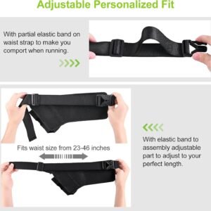 Waist Pack Sports Running Belt Pouch Bag with Water Bottle Holder and 2 Zipped P...