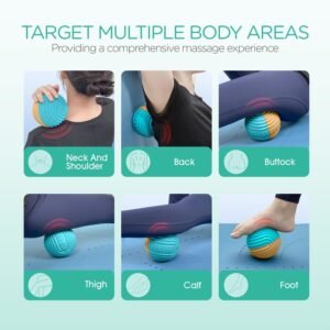 Vibrating Massage Ball Electric, 4 Modes Deep Tissue Trigger Point Massage for M...