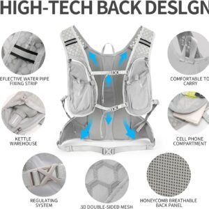 Hydration Pack Backpack, Lightweight Water Backpack with 2L Leakproof Hydration ...