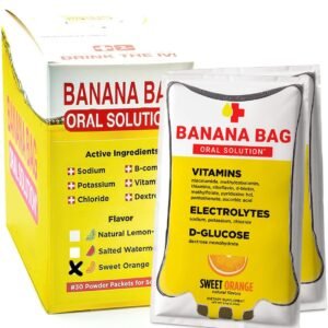Banana Bag Oral Solution Sweet Orange 30-Pack Medbox Pharmacist Hydration Recove...