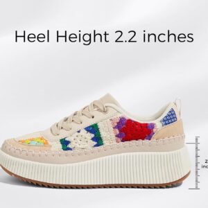 LUCKY STEP Women's Platform Sneakers Rhinestone Fashion Chunky Casual Sparkly Re...