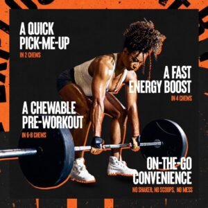 Animal Energy Chews, Fast Acting Energy with Caffeine, Nootropics and Sea Salt f...