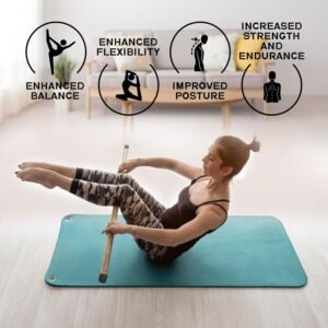 RitFit 5ft Natural Bamboo Yoga Stick, Exercise Stick, Stretching Stick, Versatil...