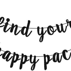 FOZEE Find Your Happy Pace Banner, Runner Party Decor, Running Race Glitter Bann...