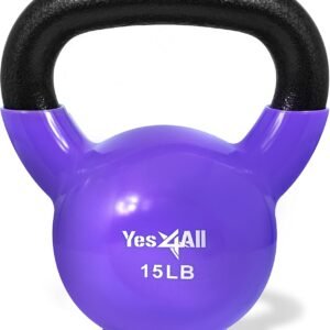 Yes4All Kettlebells Rubber Base, Kettlebell Set for Women, Strength Training Ket...